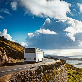 Tour coach on Irish roads