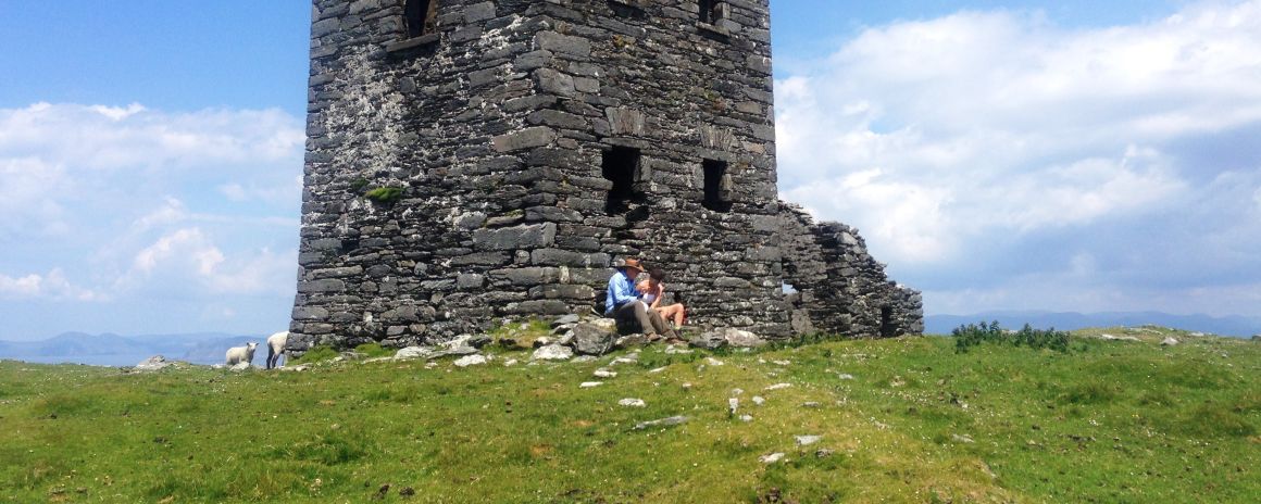 Castle on Dursey island on the Beara Peninsula.