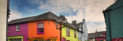 Colourful houses and shops of Kinsale, County Cork