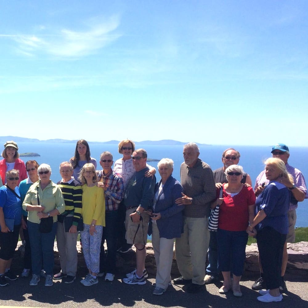 A group of guests on a My Ireland Tour private tour, all ages
