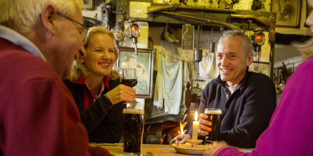 Enjoying a casual pint at the local pub, Ireland