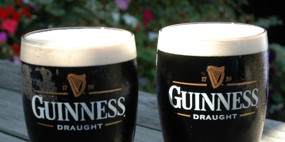 Perfectly poured pints of Guinness