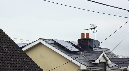 Solar panels installed on our office rooftops