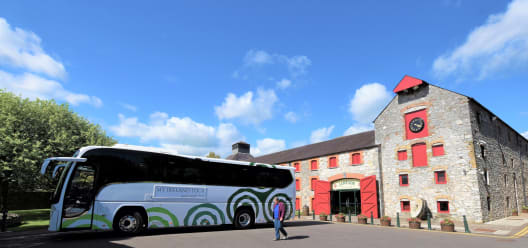 34 Seater coach, outside James Distillery