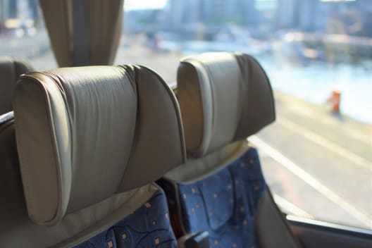 34 seater tour bus, headrests