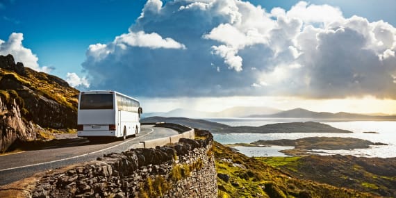 Tour bus in Ireland