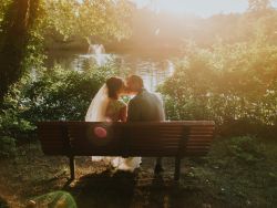 Wedding Couple Kissing