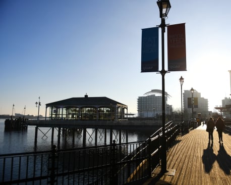 Mermaid Quay, Cardiff, as seen on a walking tour of Britain