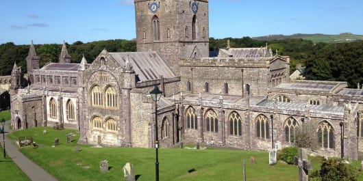 St Davids Cathedral, Wales. Located in Britain's smallest city, St David