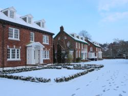 Snow Covered houses on Western Road, Cork City
