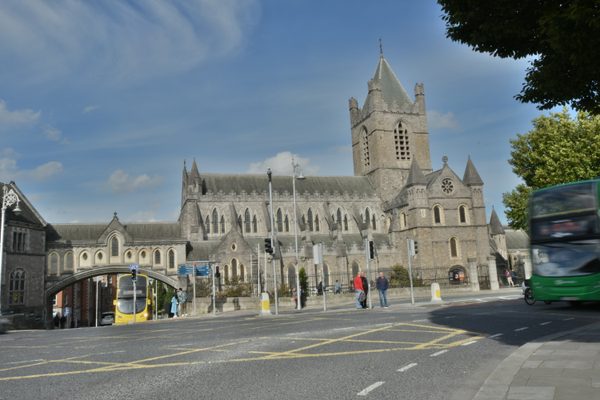 A view from across the road of Christ Church Cathedral
