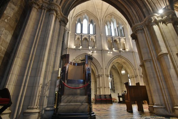 A behind the scenes look at the cathedral pulpit