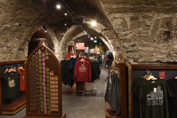 The neatly woven crypt gift shop