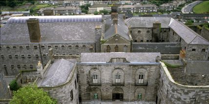 An aerial view of Kilmainham Gaol in the summer.