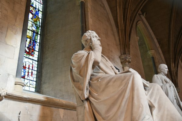 The marble memorial to Dean Henry Richard Dawson