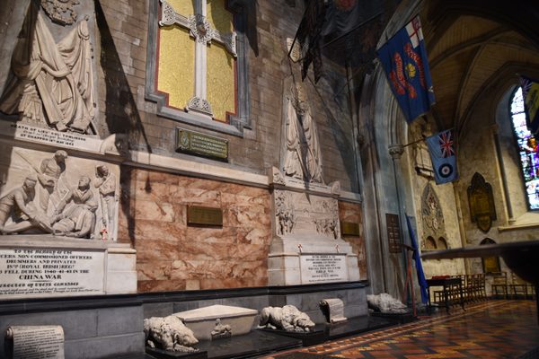 The North Transept and its 18th Royal Irish Regiment memorials
